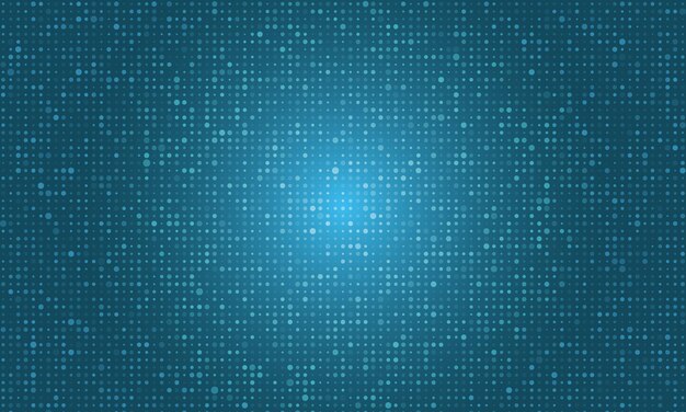 Halftone dots on blue background