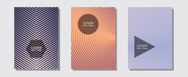 Halftone gradient texture vector cover layouts