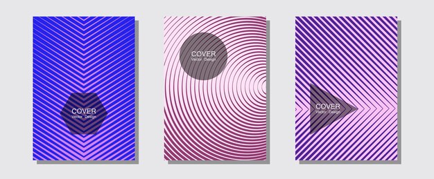 Halftone gradient texture vector cover layouts