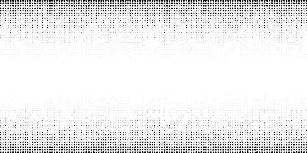 Halftone horizontal gradient pattern. Background using halftone random dots texture. Grunge backdrop. Technology design element. Vector Illustration