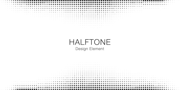 Halftone wavy frame Design for poster invitation gift card coupon book cover Banner halftone Vector