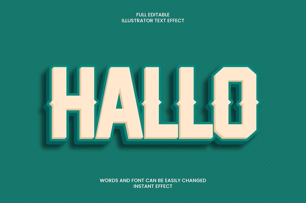 Hallo Text Effect