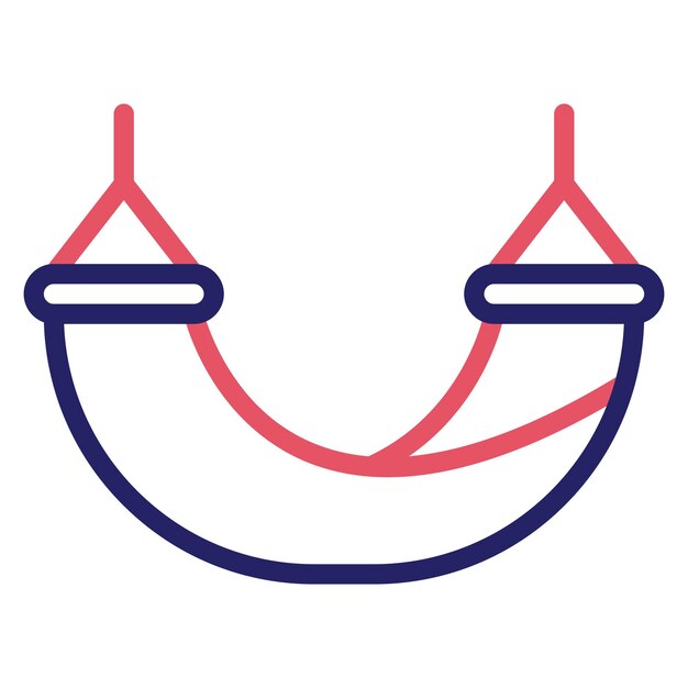 Hammock vector icon illustration of Summer iconset