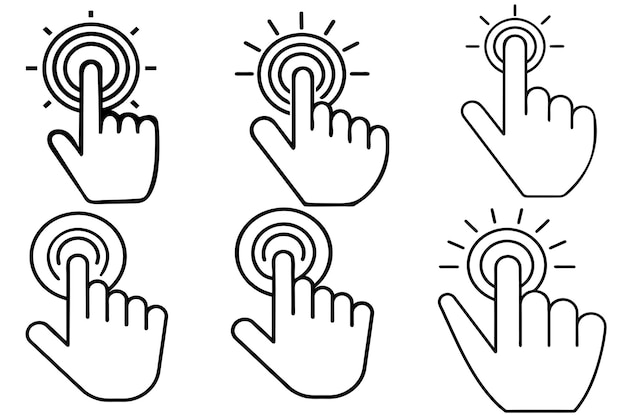 hand click icon vector
