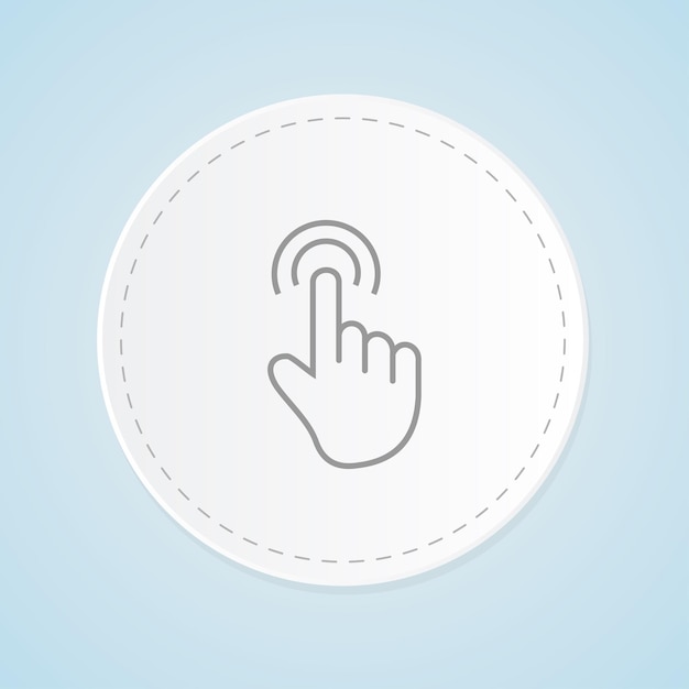 Hand cursor icon click icon vector hand click pointer