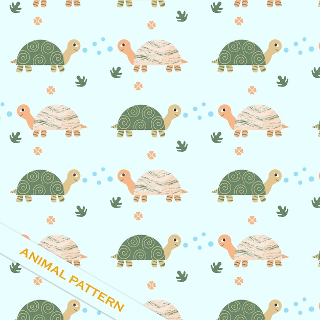 hand drawing turtles animal abstract pattern cartoon vector water background