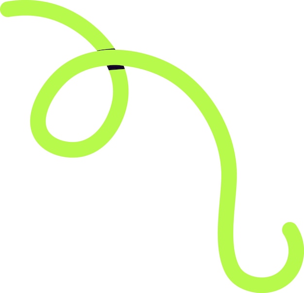 Hand Drawn Abstract Curly Line