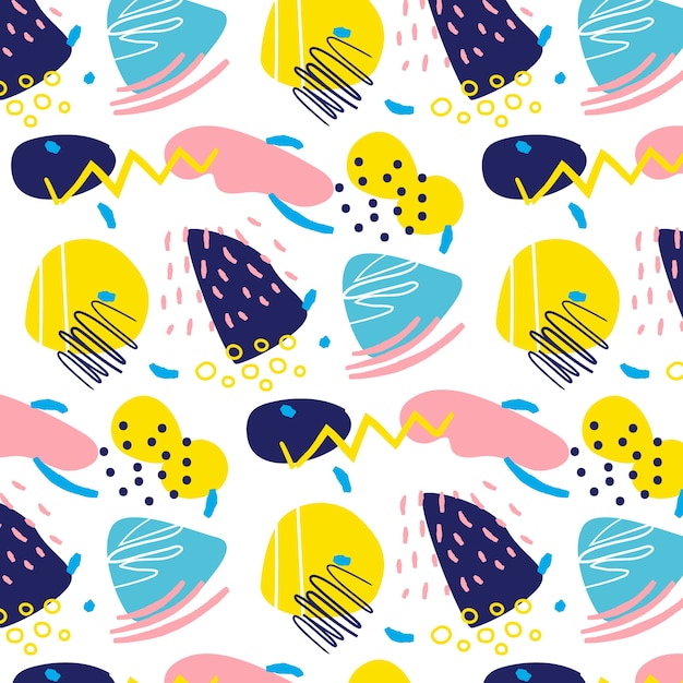 hand drawn abstract doodle pattern