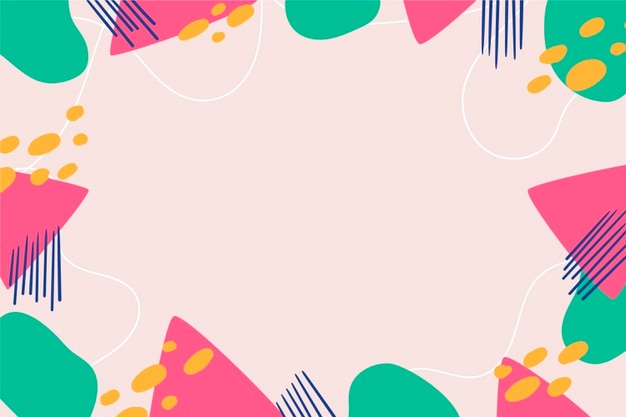 hand drawn abstract shapes background