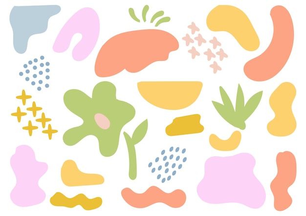 hand drawn abstract shapes collection