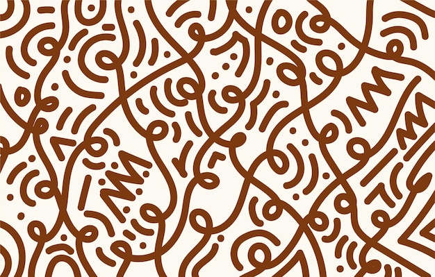 Hand drawn doodle line pattern vector background