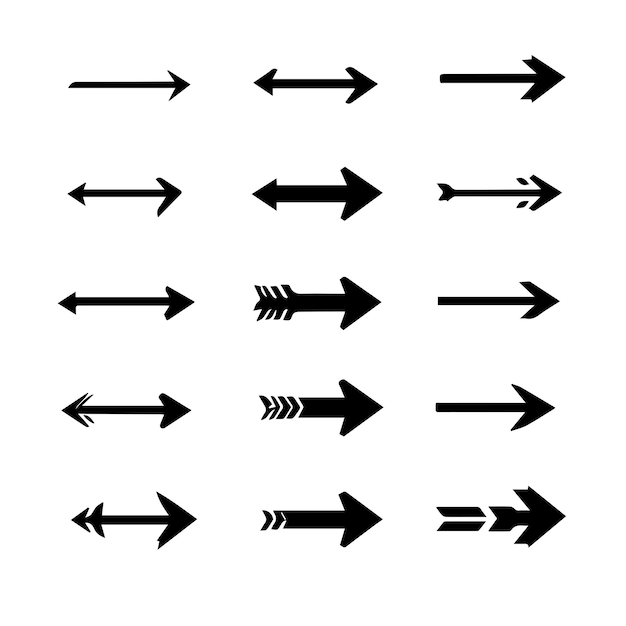 Hand drawn dotted circles and arrows collection