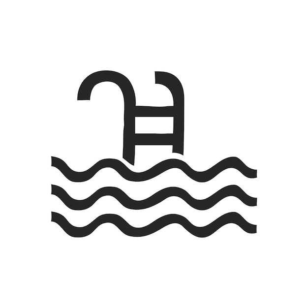 Hand drawn icon Swimming pool