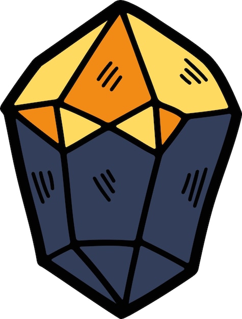 Hand drawn illustrations of rocks and minerals in line art style