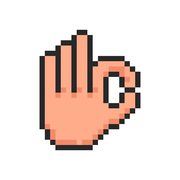 Hand gesture in the form OK symbol