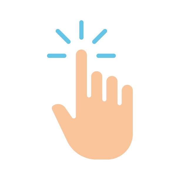 Hand pressing the button Finger fingerprint scan scanner tap push swipe touch screen control gestures panel user biometry id verification Colorful icon on white background