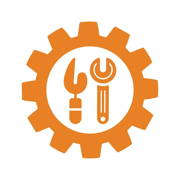 Hand tools icon Orange color vector EPS
