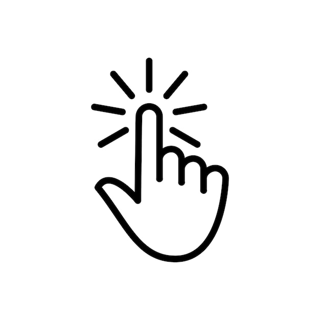 Hand Touch Icon Vector Design Template