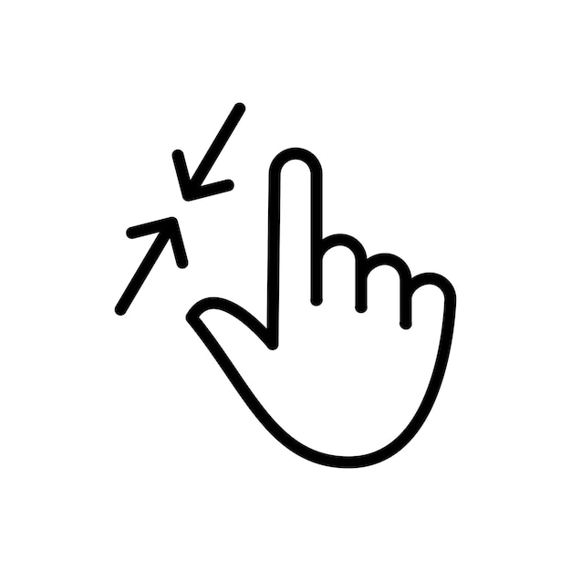 hand touch icon vector design template