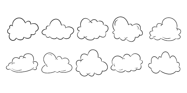 Handdrawn doodle cloud