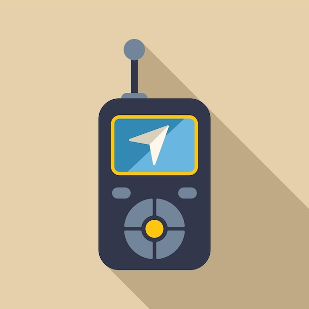 Handheld gps device displaying location with a map pointer icon