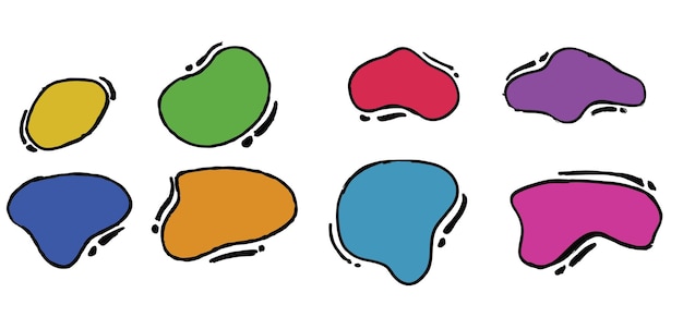 handrawn abstract fluid shape element