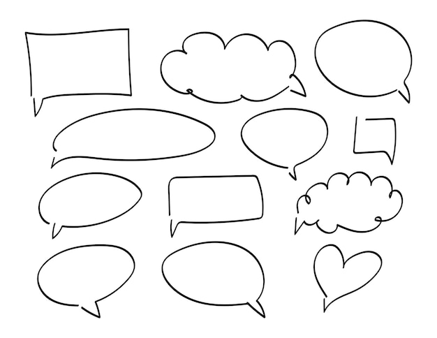 handwritten dialog form set on white background