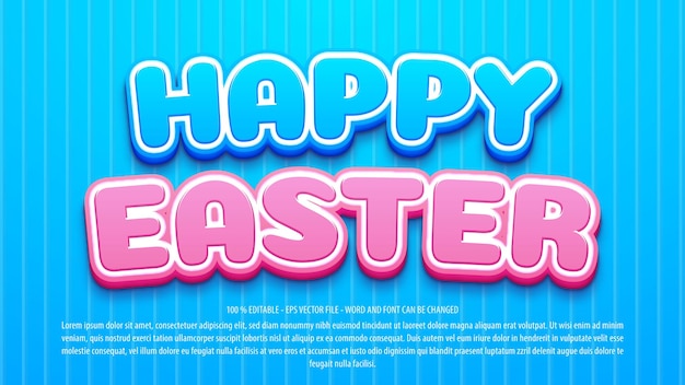 Happy easter editable text effect