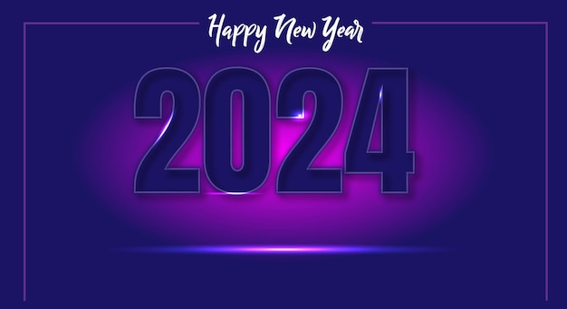 Happy new year 2024 editable text effect design