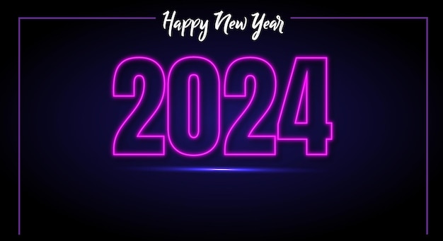 Happy new year 2024 editable text effect design