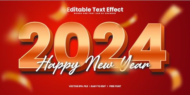 happy new year 2024 Text Effect