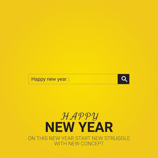 Happy new year creative design concepts for New Year