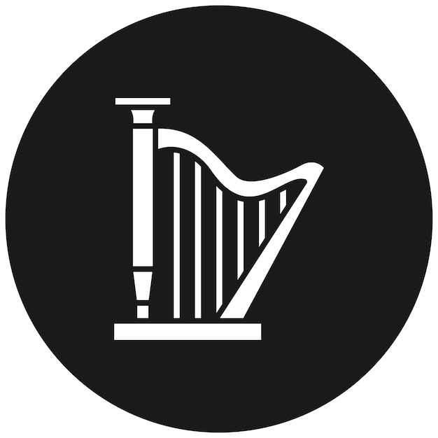 harp vector icon can be used for history iconset
