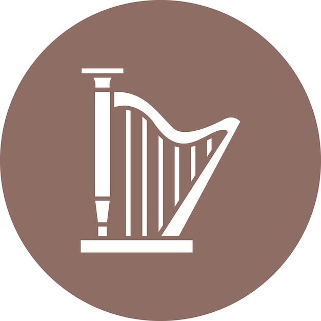 harp vector illustration style