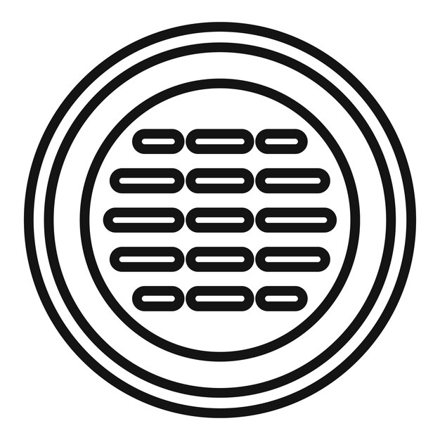 Hatch manhole icon outline vector City road Street sewage