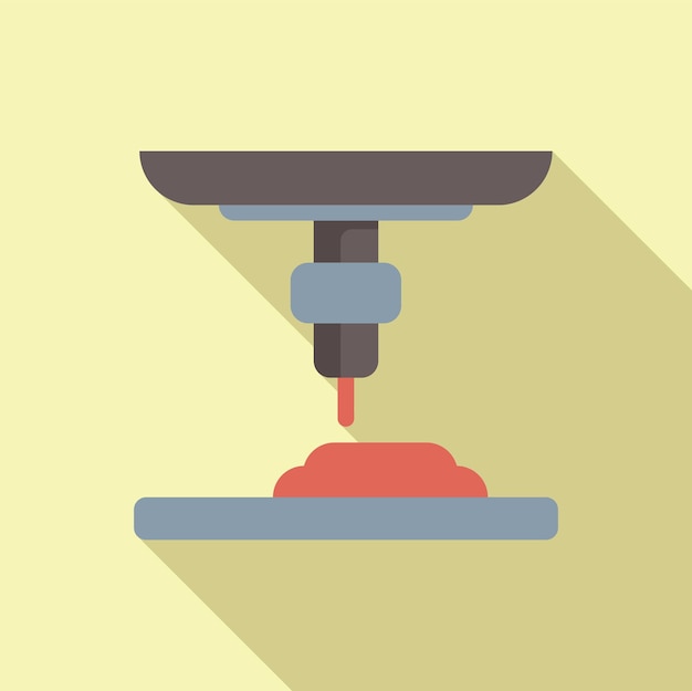 Health anatomy printing icon flat vector Future biomedical