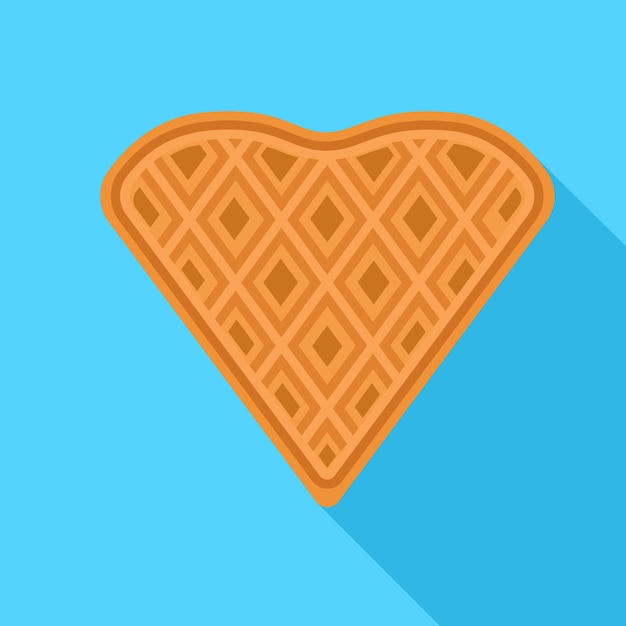 heart waffle icon flat illustration of heart waffle vector icon for web design