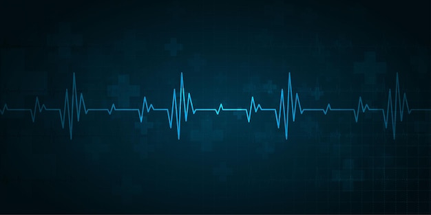heartbeat health care and science icon medical innovation concept background vector design.