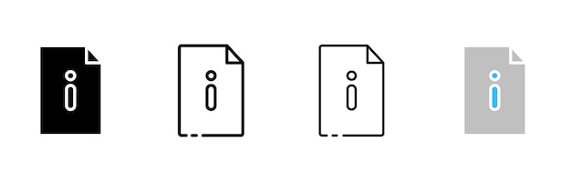 help letter on file icon set silhouette linear and flat style vector icons