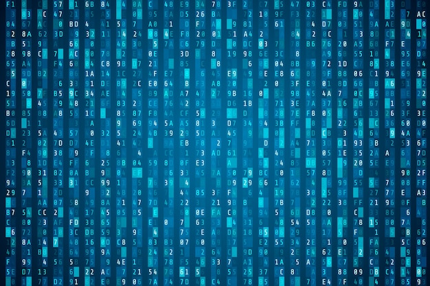Hex code stream illustration