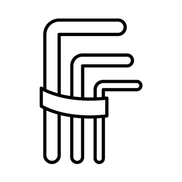 Hex Key Line Illustration