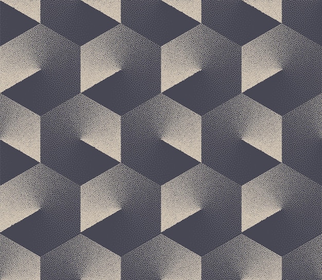 Hexagon Futuristic Seamless Pattern Vector Abstract SciFi Technology Background