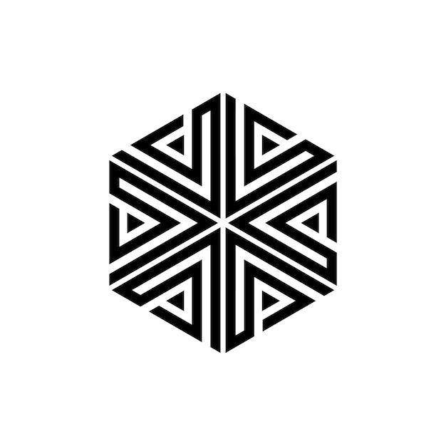 Hexagon Shape Celtic Tribal Logo Template Illustration Design Illustration Design Vector EPS 10