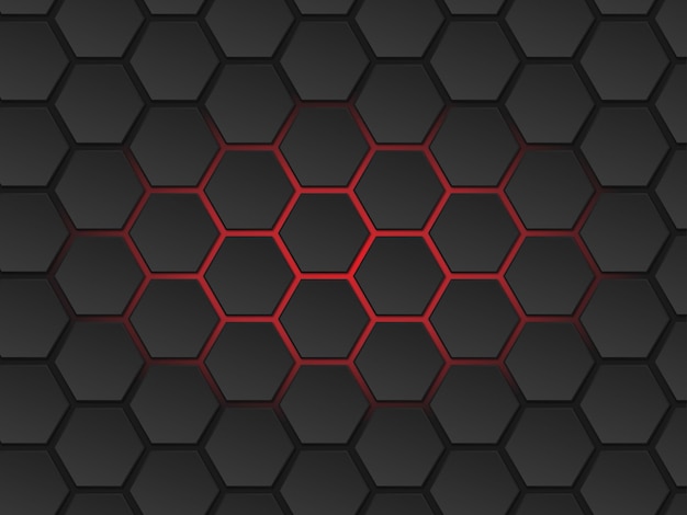 hexagonal abstract background with gradient color
