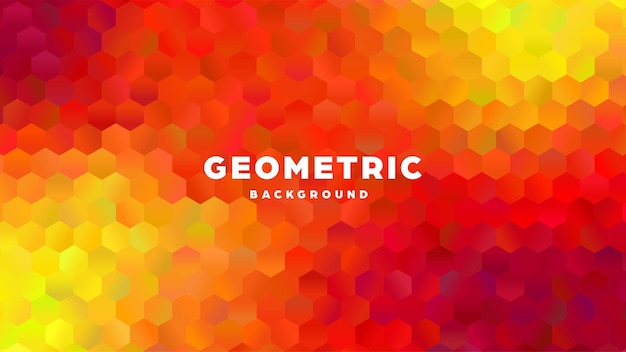 Hexagonal polygonal abstract background colorful triangle gradient design low poly hexagon shape