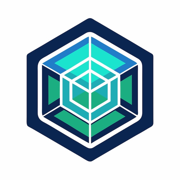 hexatech sleek vector logo design featuring hexagon technology elements