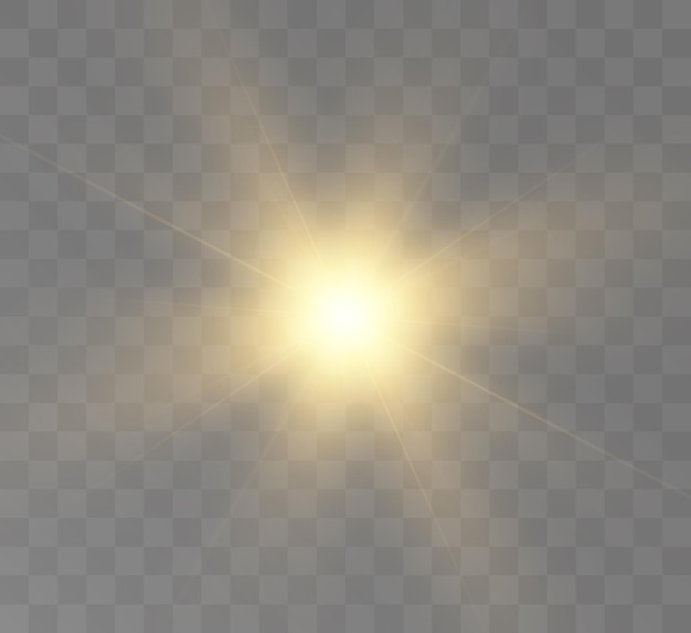 Hiệu ứng ánh sáng rực rỡ với các tia sáng và điểm nổi bật cho hình ảnh vector minh họa