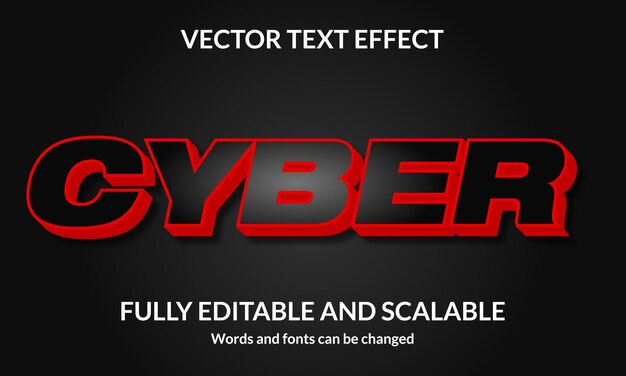 Hiệu ứng kiểu chữ 3D có thể chỉnh sửa Cyber
