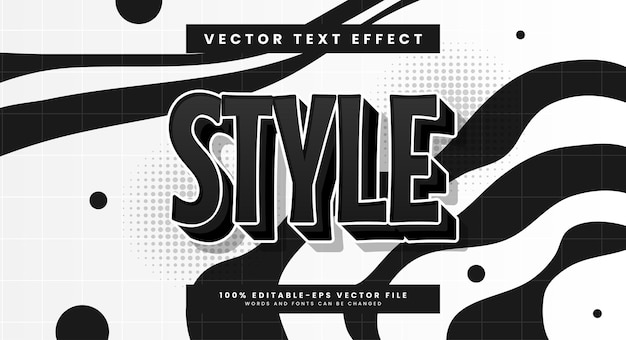 Hiệu ứng kiểu văn bản có thể chỉnh sửa kiểu Vector với chủ đề hoạt hình truyện tranh và phong cách cổ điển