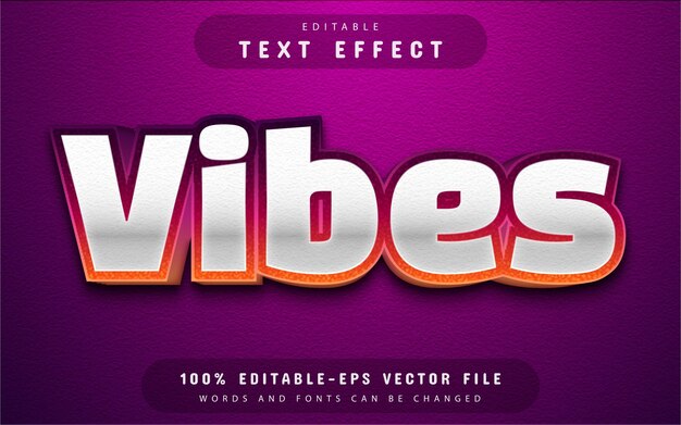 Hiệu ứng văn bản 3d Vibes có thể chỉnh sửa